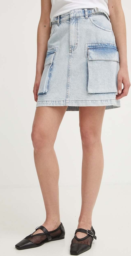 Niebieska spódnica Gestuz mini w stylu casual