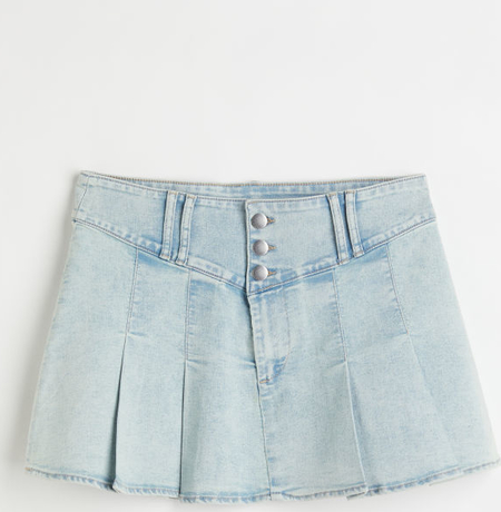 Niebieska spódnica H & M w stylu casual mini