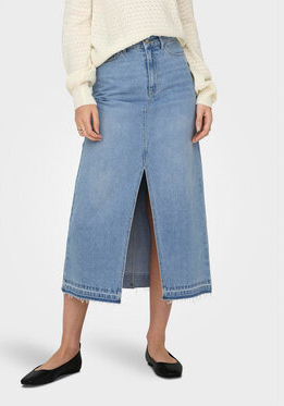Niebieska spódnica JDY midi w stylu casual z jeansu
