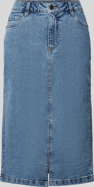 Niebieska spódnica Kaffe w stylu casual midi z bawełny