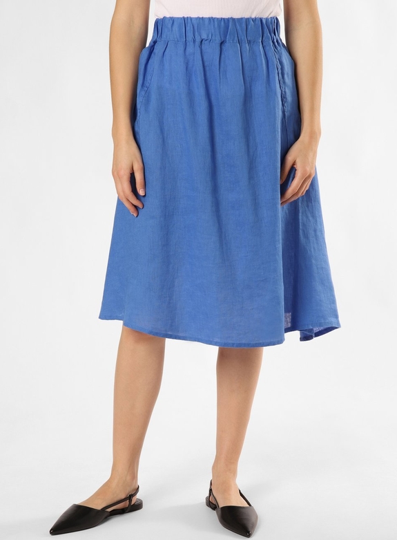 Niebieska spódnica Marie Lund w stylu casual z lnu