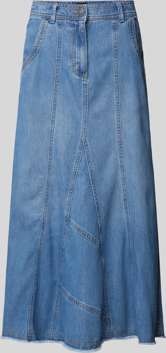 Niebieska spódnica More & More midi z jeansu