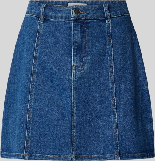 Niebieska spódnica Object mini w stylu casual