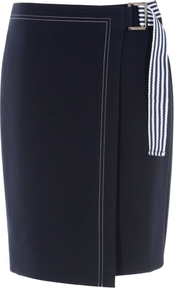 Niebieska spódnica Ochnik z tkaniny w stylu casual
