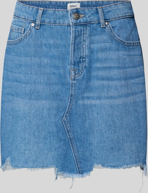 Niebieska spódnica Only z bawełny mini w stylu casual