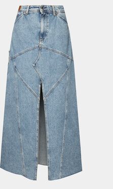 Niebieska spódnica Replay midi w stylu casual z jeansu