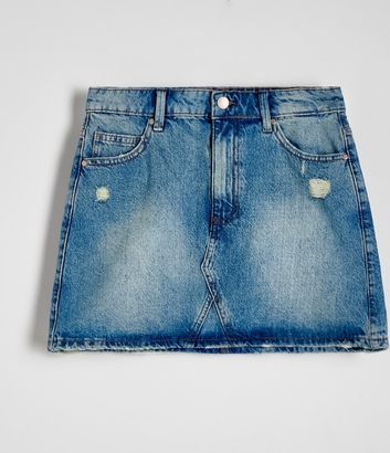 Niebieska spódnica Reserved mini z jeansu