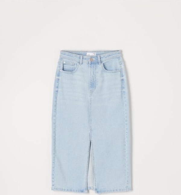 Niebieska spódnica Sinsay z jeansu w stylu casual
