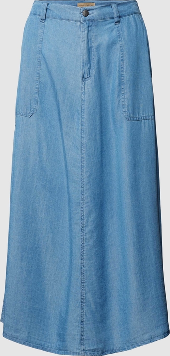 Niebieska spódnica Soyaconcept midi z jeansu w stylu casual