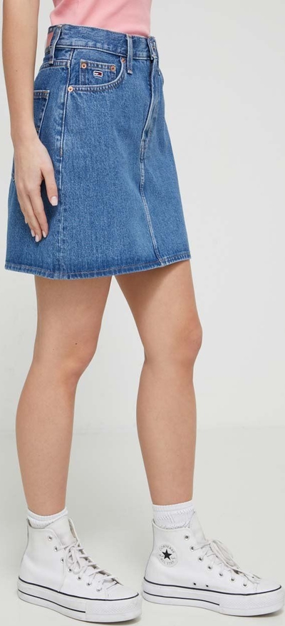 Niebieska spódnica Tommy Jeans mini
