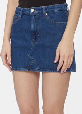 Niebieska spódnica Tommy Jeans mini w stylu casual