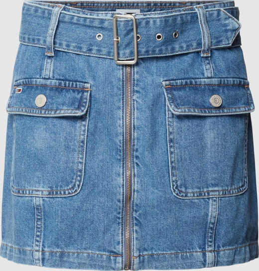 Niebieska spódnica Tommy Jeans mini z jeansu