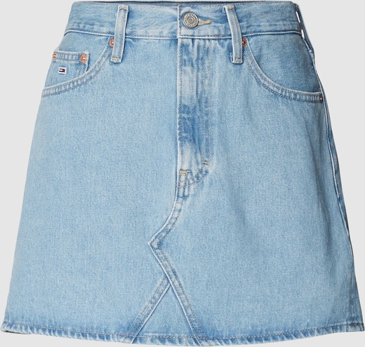 Niebieska spódnica Tommy Jeans z jeansu