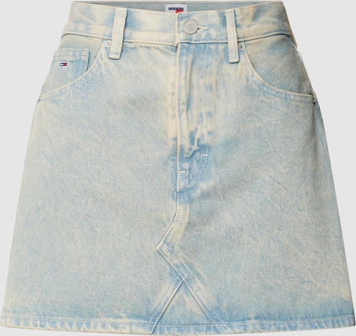 Niebieska spódnica Tommy Jeans z jeansu mini