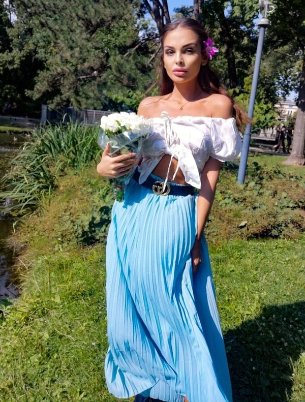 Niebieska spódnica Venilla Boutique maxi w stylu casual