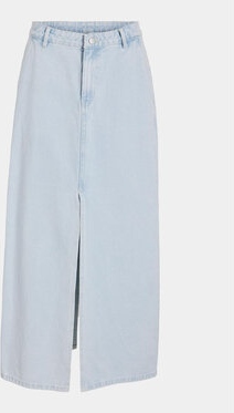 Niebieska spódnica Vila w stylu casual z jeansu midi