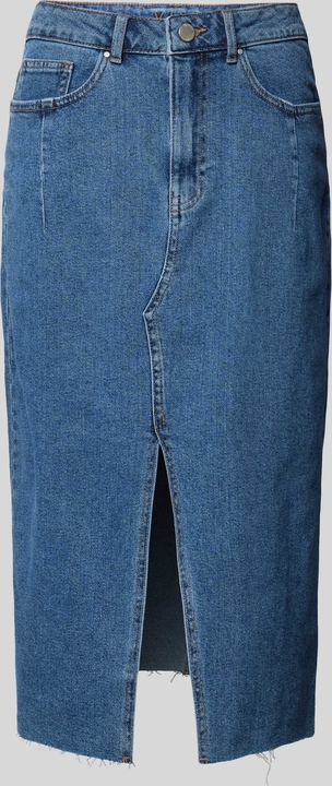 Niebieska spódnica Vila z jeansu w stylu casual