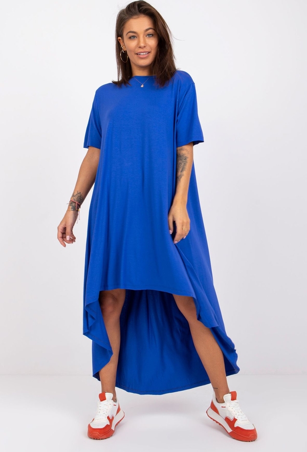 Niebieska sukienka 5.10.15 asymetryczna