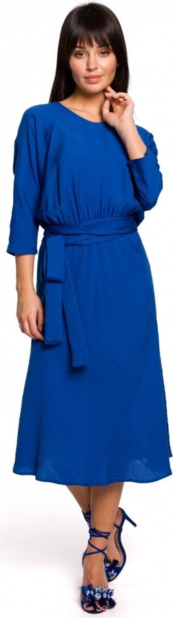 Niebieska sukienka Be z tkaniny