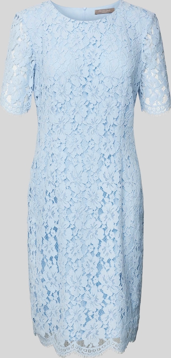 Niebieska sukienka Christian Berg mini z bawełny z długim rękawem