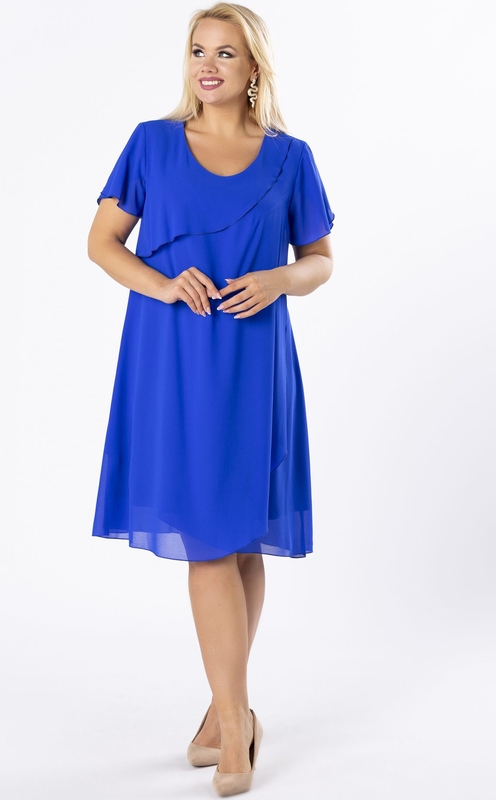 Niebieska sukienka Dawo z tiulu