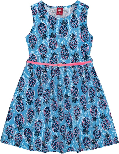 Niebieska sukienka dziewczęca Bee Loop