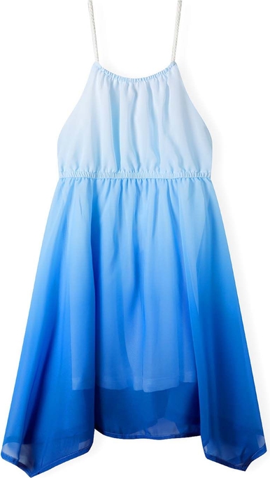Niebieska sukienka dziewczęca Minoti z tkaniny