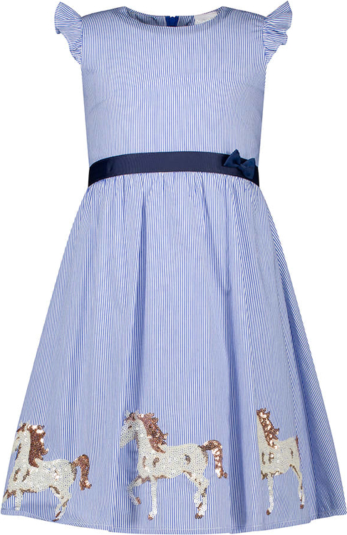 Niebieska sukienka dziewczęca Topo