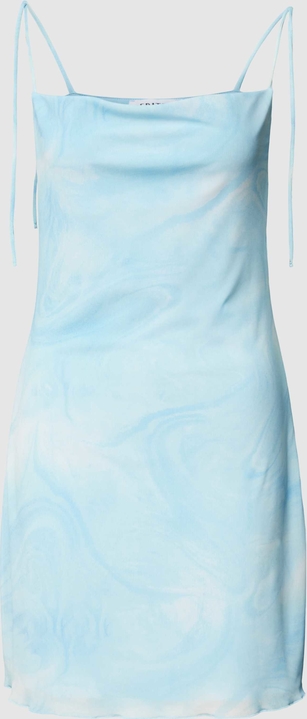 Niebieska sukienka EDITED z okrągłym dekoltem