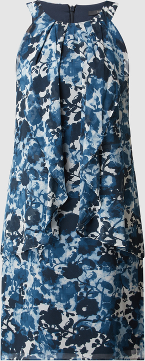 Niebieska sukienka Esprit rozkloszowana z szyfonu