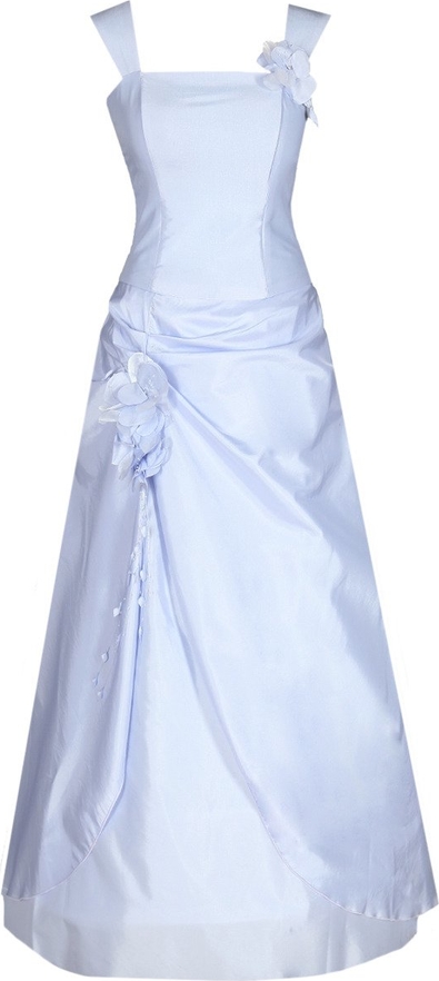 Niebieska sukienka Fokus maxi rozkloszowana