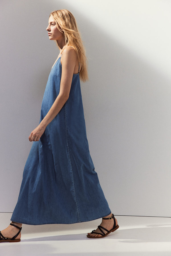 Niebieska sukienka H & M maxi