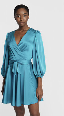 Niebieska sukienka Imperial w stylu casual z długim rękawem