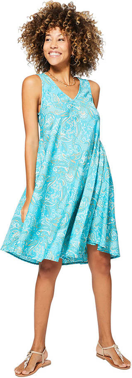 Niebieska sukienka Ipanima z dekoltem w kształcie litery v mini w stylu casual