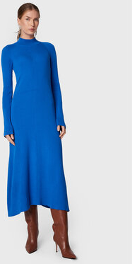 Niebieska sukienka Ivy Oak w stylu casual z długim rękawem