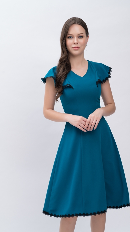 Niebieska sukienka Justmelove z krótkim rękawem mini