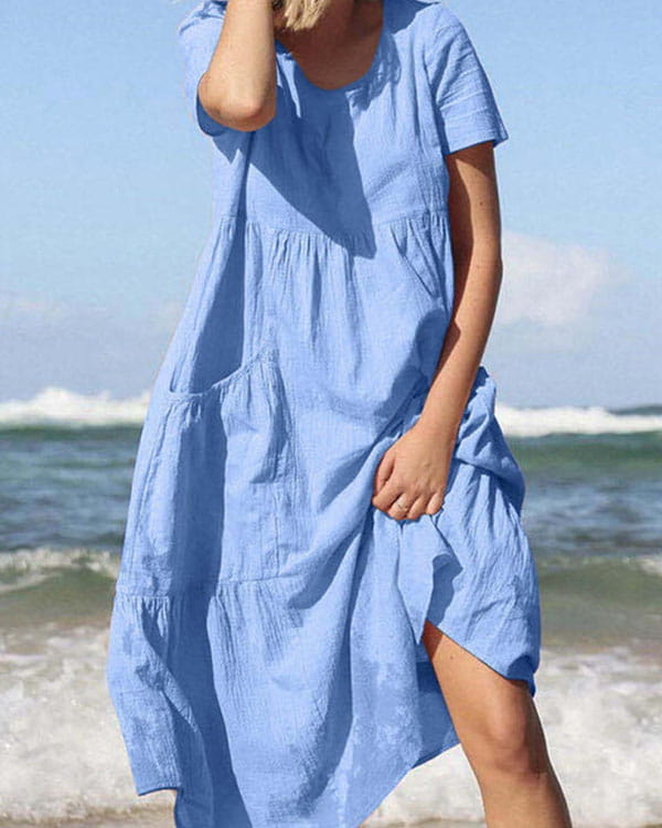 Niebieska sukienka Kendallme oversize maxi