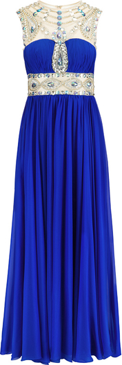 Niebieska sukienka La Poudre™ z dekoltem w kształcie litery v maxi