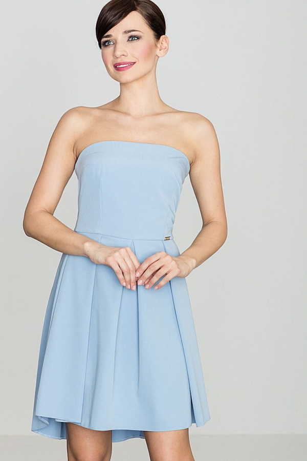 Niebieska sukienka LENITIF gorsetowa mini