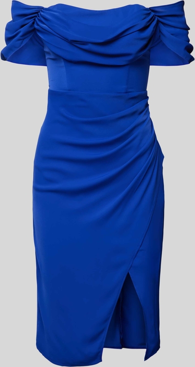 Niebieska sukienka Lipsy z długim rękawem