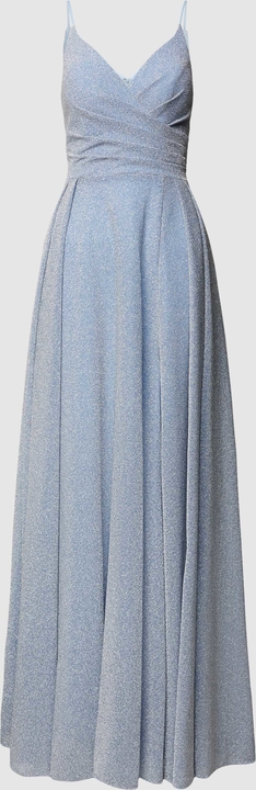Niebieska sukienka Mascara maxi na ramiączkach z dekoltem w kształcie litery v