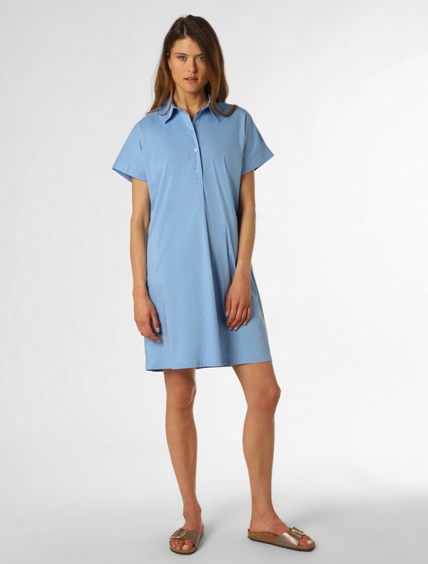 Niebieska sukienka More & More koszulowa z bawełny w stylu casual