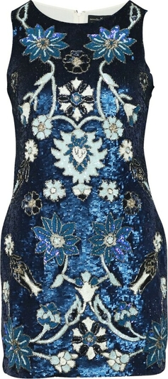 Niebieska sukienka Needle & Thread z okrągłym dekoltem