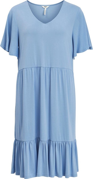 Niebieska sukienka Object mini z dekoltem w kształcie litery v w stylu casual