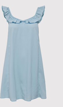Niebieska sukienka Only na ramiączkach w stylu casual z okrągłym dekoltem