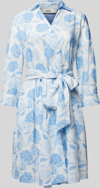Niebieska sukienka Peek&Cloppenburg z bawełny koszulowa