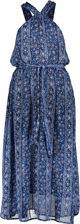 Niebieska sukienka Pepe Jeans w stylu casual z dekoltem w kształcie litery v na ramiączkach