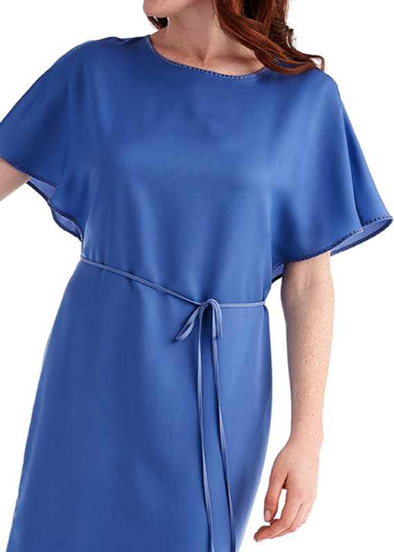 Niebieska sukienka POTIS & VERSO z krótkim rękawem