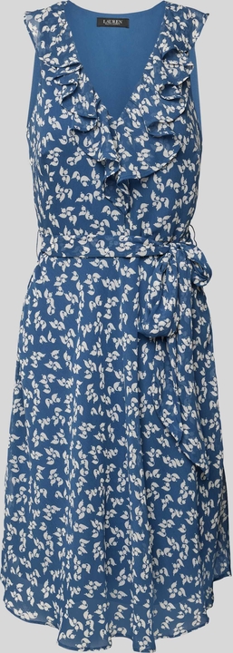 Niebieska sukienka Ralph Lauren midi bez rękawów