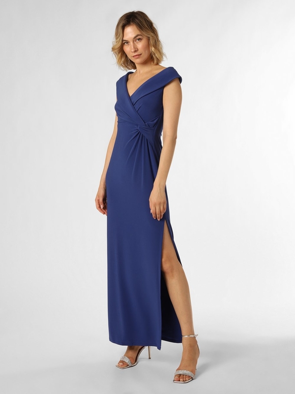 Niebieska sukienka Ralph Lauren z krótkim rękawem maxi